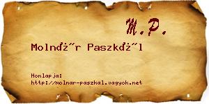 Molnár Paszkál névjegykártya