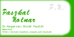 paszkal molnar business card