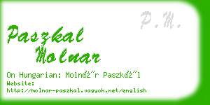 paszkal molnar business card